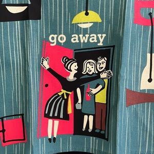 NWT Funny tea towel 50s style